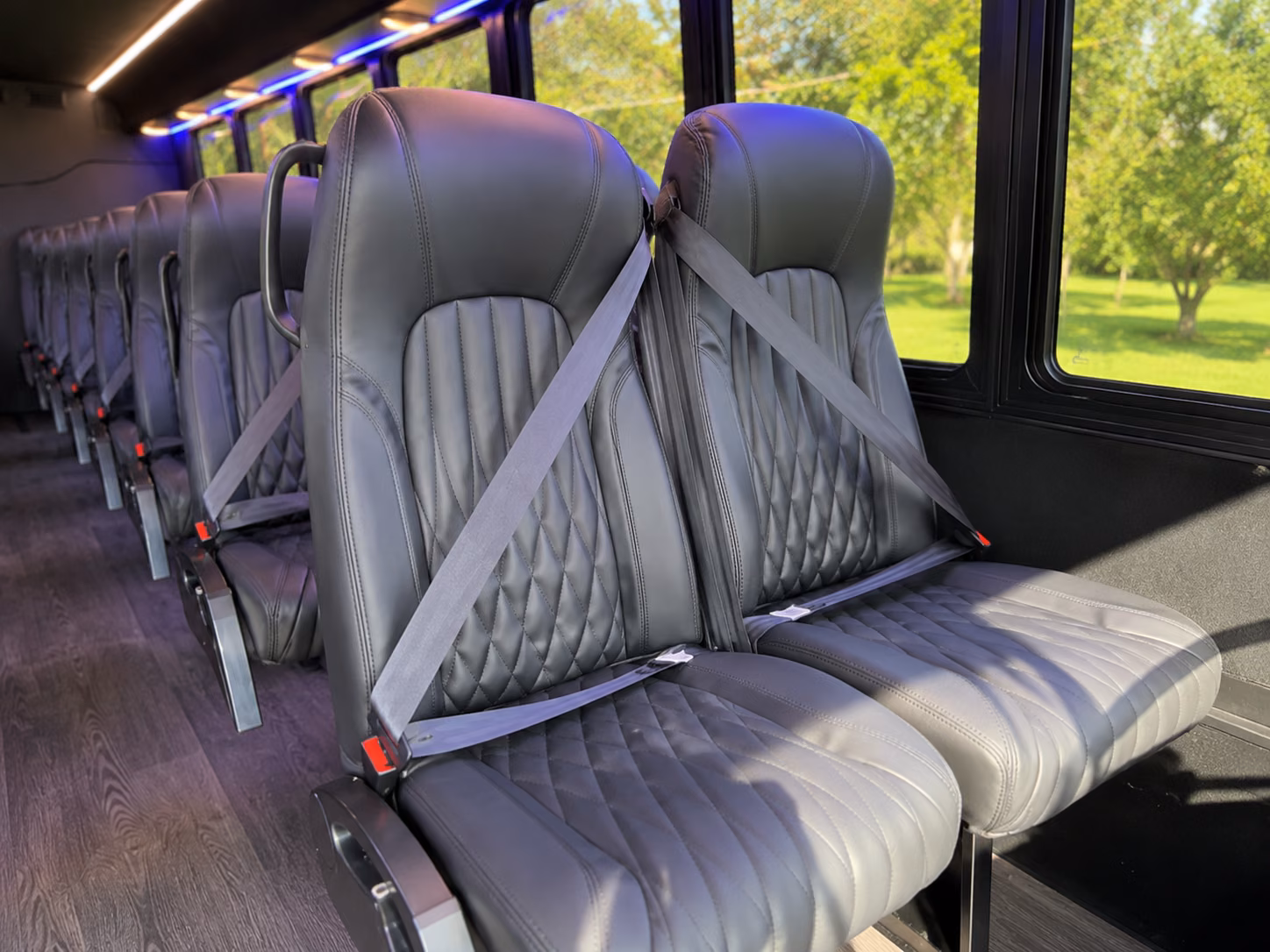 somerville 18 passenger minibus inside