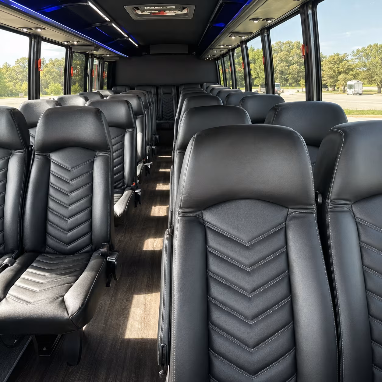 somerville 25 passenger minibus interior
