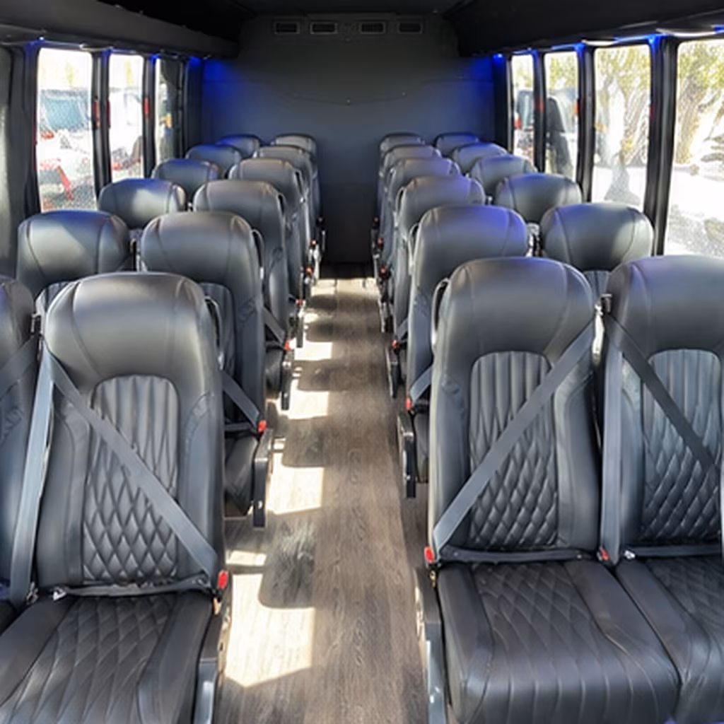 somerville 30 passenger minibus interior