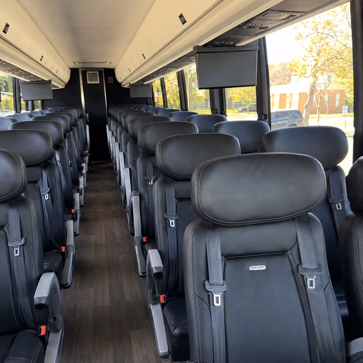 somerville 45 passenger charter bus inside