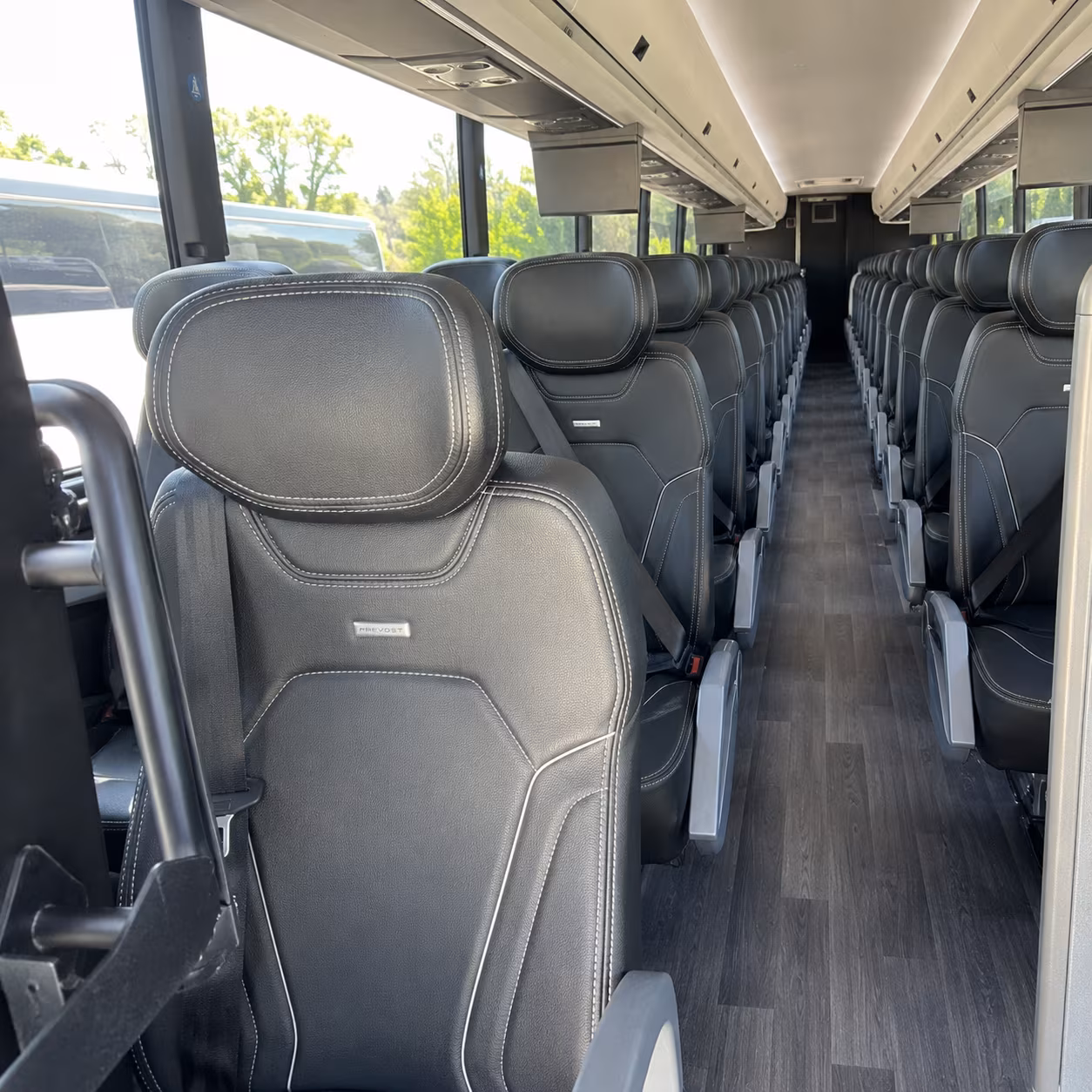somerville 47 passenger charter bus interior