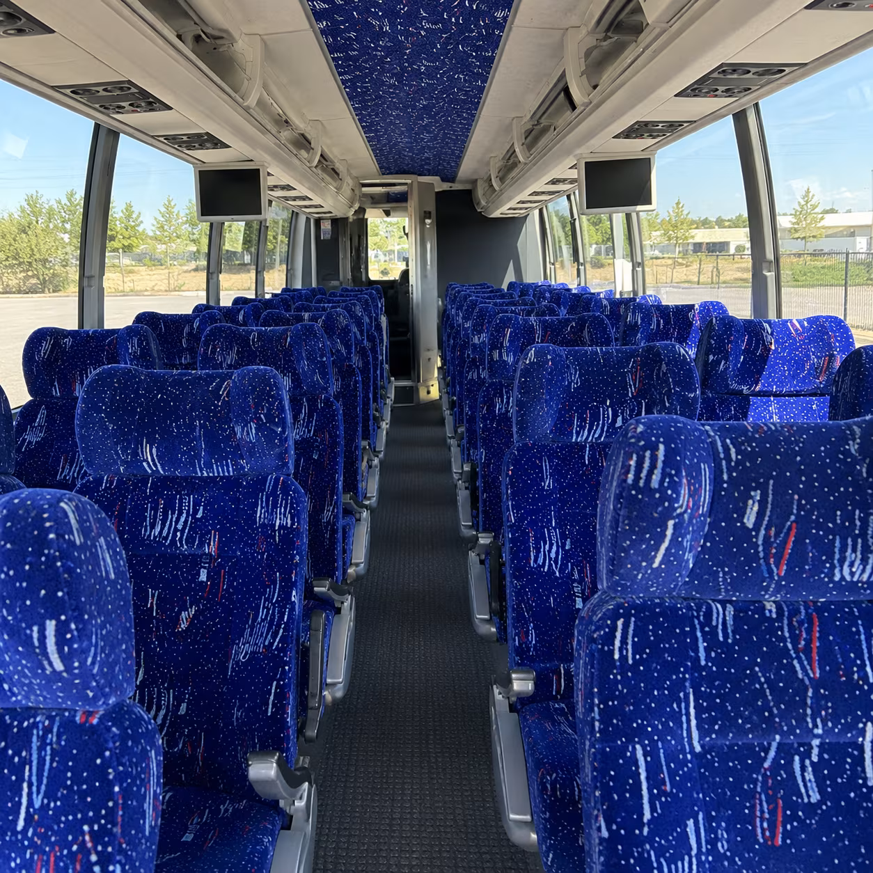 somerville 54 passenger charter bus interior