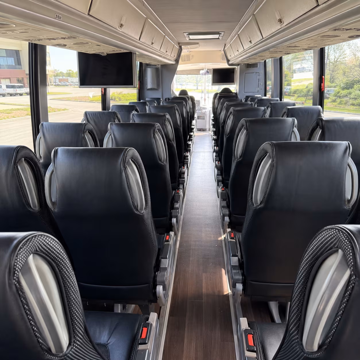 somerville 56 passenger charter bus inside