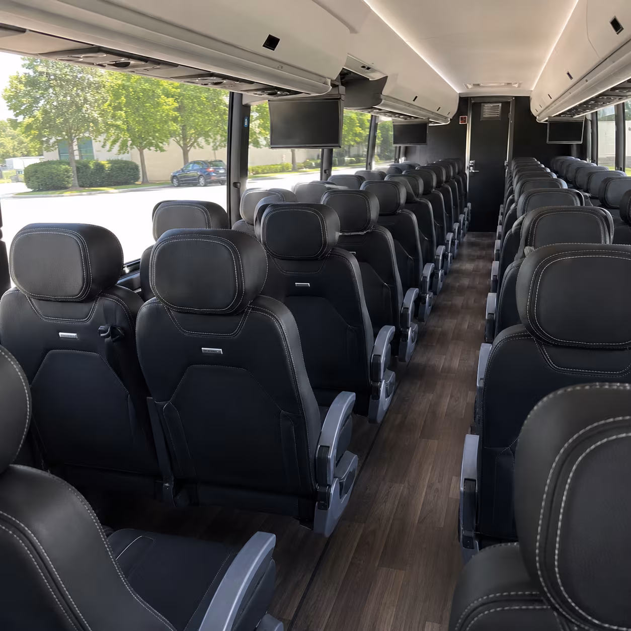 somerville 56 passenger charter bus interior